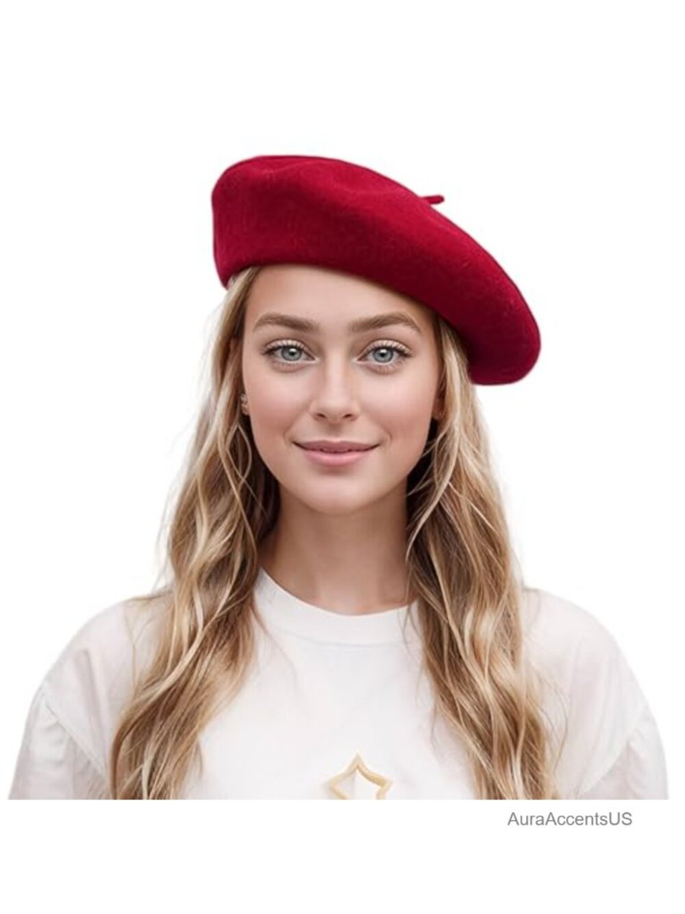 Women's French Beret Hat Winter Wool Blend Solid Cap Stretch